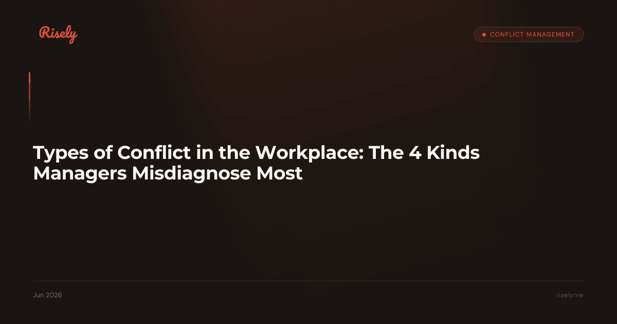 Types of Conflict in the Workplace: The 4 Kinds Managers Misdiagnose Most