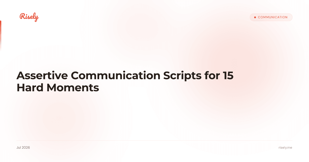 Assertive Communication Scripts for 15 Hard Moments