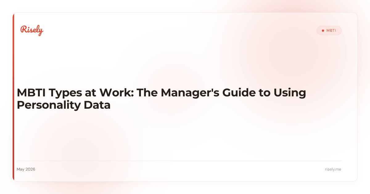 MBTI Types at Work: The Manager's Guide to Using Personality Data