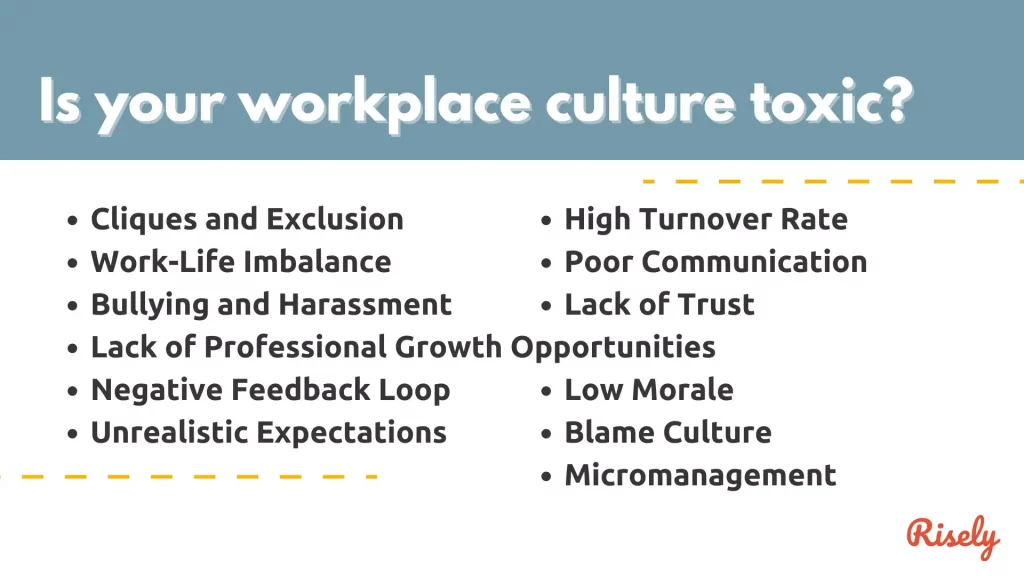 signs of toxic workplace culture 