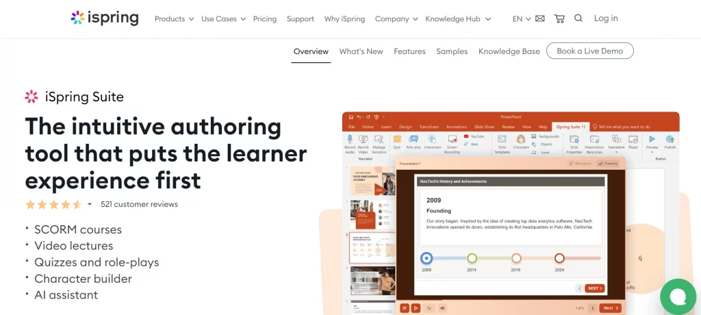 iSpring learning design tool